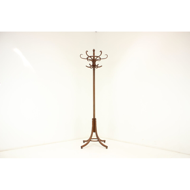 Vintage bentwood floor coat rack by Ton Thonet, Czechoslovakia 1980