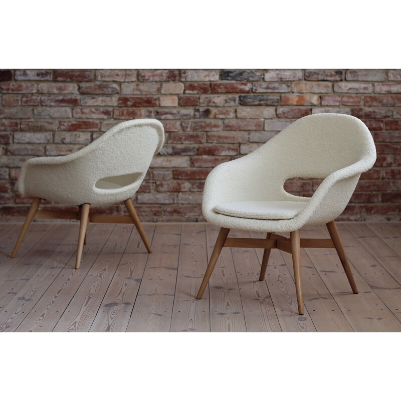 Pair of vintage armchairs by Miroslav Navrátil, Czech Republic 1950s