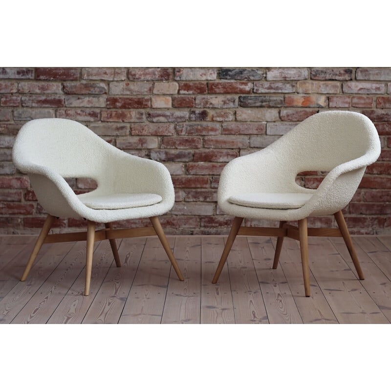 Pair of vintage armchairs by Miroslav Navrátil, Czech Republic 1950s