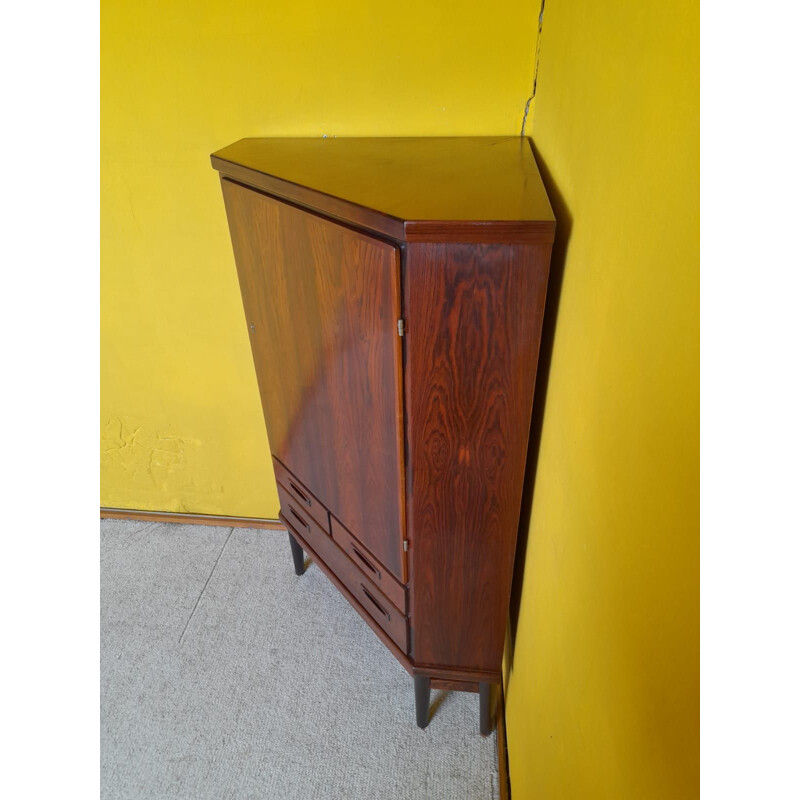 Vintage Danish rosewood corner cabinet, 1960