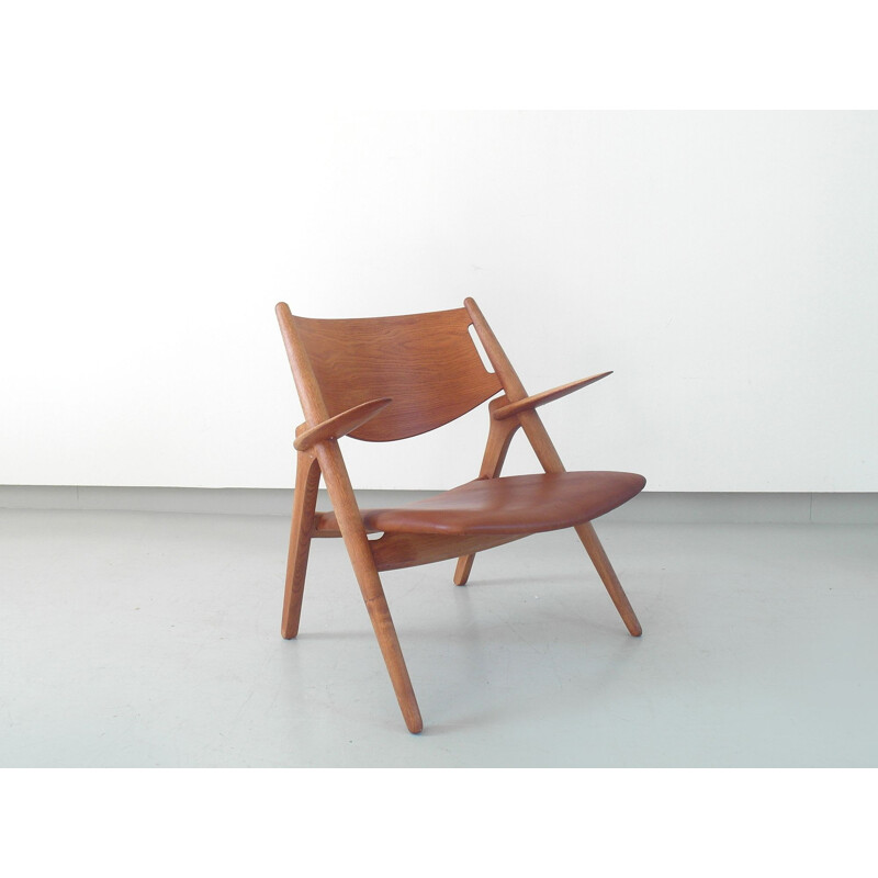 Ch-28 Sawbuck vintage stoel van Hans J. Wegner voor Carl Hansen, Denemarken 1951