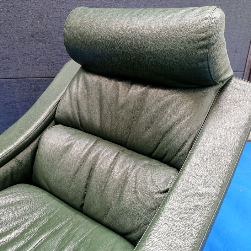 Fauteuil vintage Kroken en cuir par Ake Fribyterpour pour Nelo, 1970