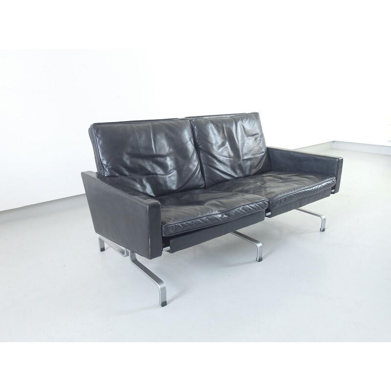 Vintage 2-seater sofa Apk 31 by Poul Kjaerholm for Ejvind Kold Christensen, Denmark 1958