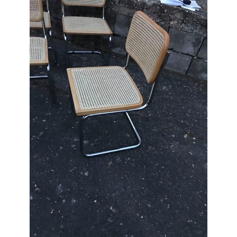 Conjunto de 4 cadeiras de cesca vintage de Marcel Breuer
