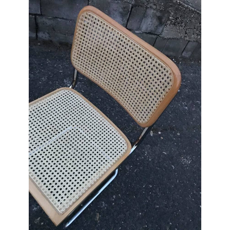 Juego de 4 sillas cesca vintage de Marcel Breuer
