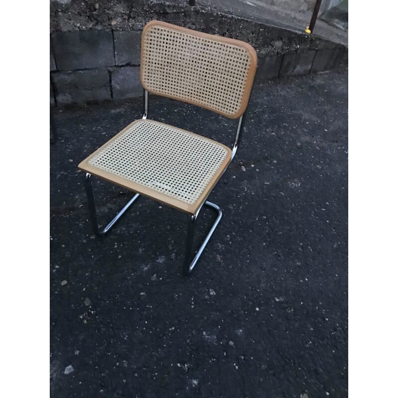 Ensemble de 4 chaises cesca vintage par Marcel Breuer