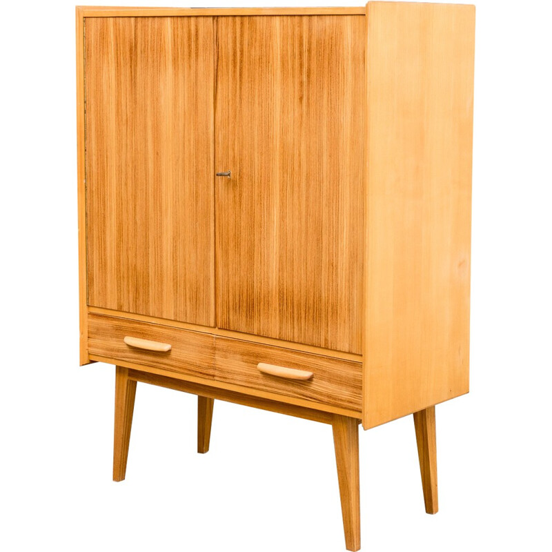 Mid century restored highboard in ashwood and zebrano - 1950s