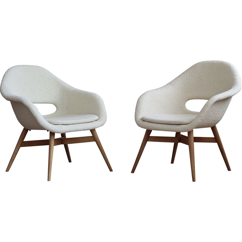 Pair of vintage armchairs by Miroslav Navrátil, Czech Republic 1950s