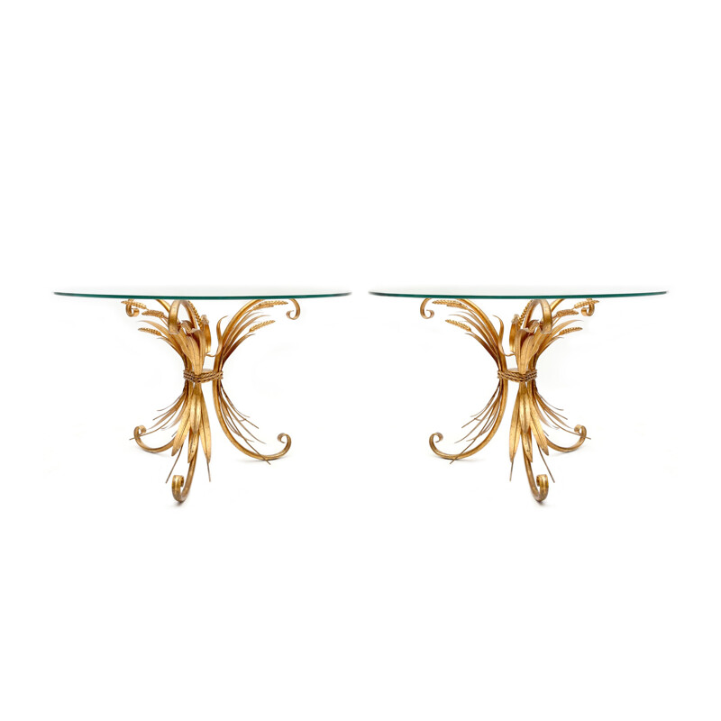 Pair Coco chanel side tables - 1970s