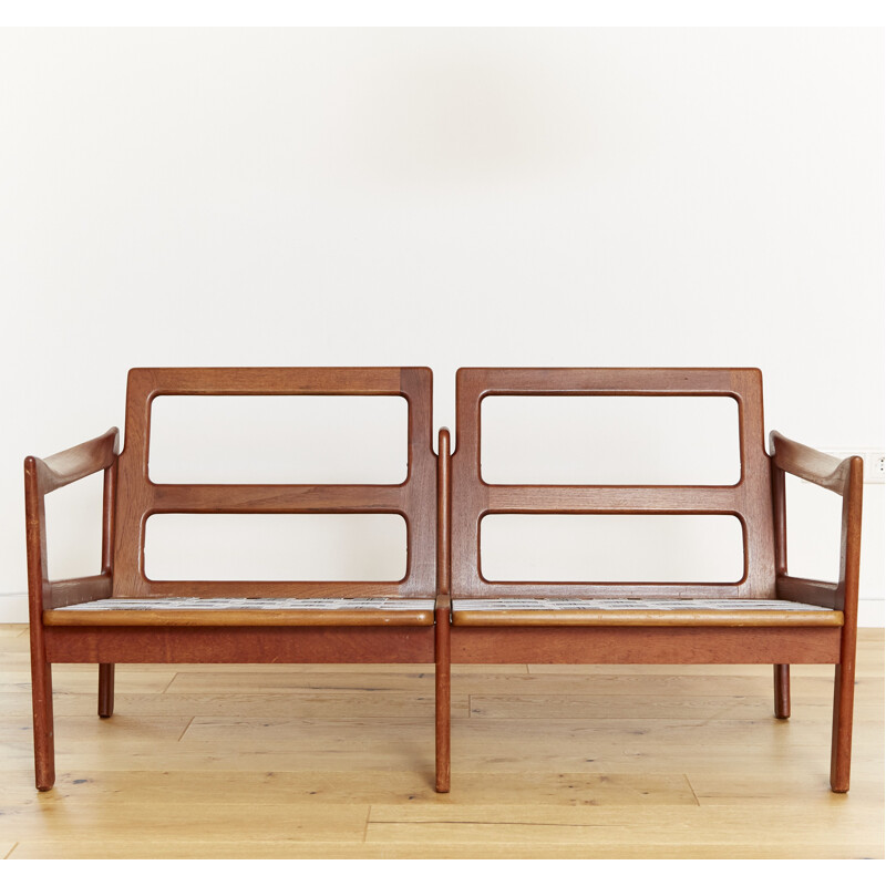 Vintage 2-seater Danish sofa by llum Wikkelsø for Niels Eilersen