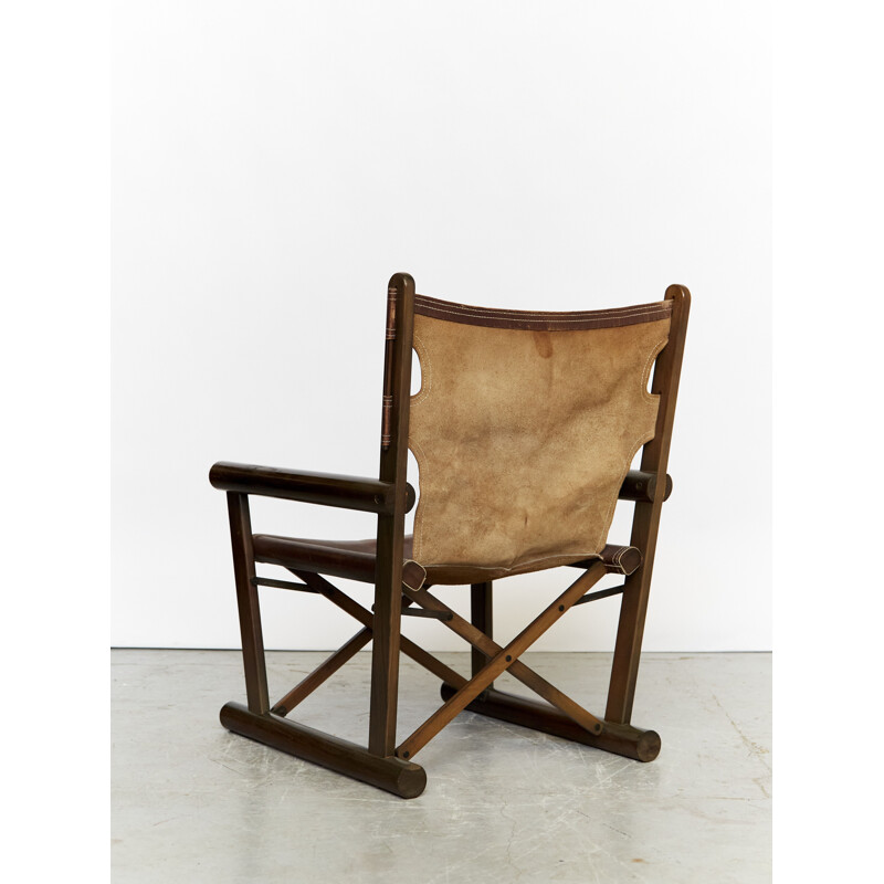 Vintage folding armchair and ottoman model Pl22 by Carlo Hauner and Martin Eisler for Oca