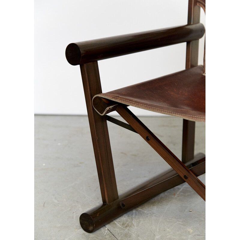 Vintage opklapbare fauteuil en voetenbank model Pl22 van Carlo Hauner en Martin Eisler voor Oca