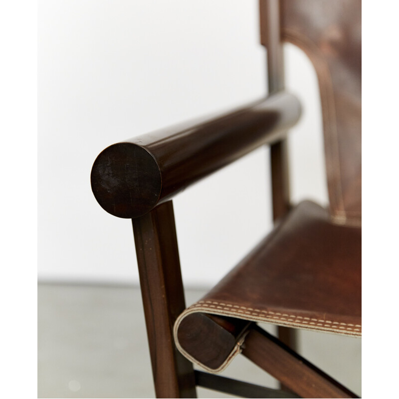 Vintage opklapbare fauteuil en voetenbank model Pl22 van Carlo Hauner en Martin Eisler voor Oca