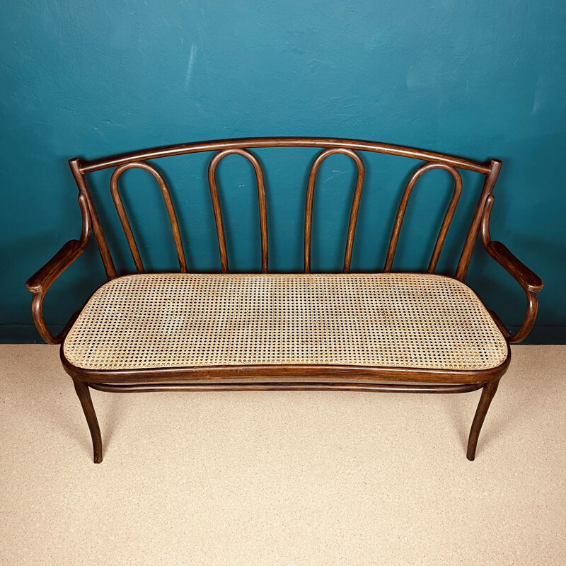 Vintage bankje Nr. 56 van Gebrüder Thonet, Oostenrijk 1930