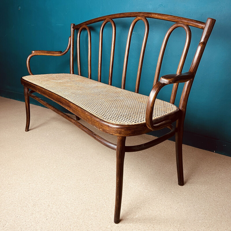 Vintage bankje Nr. 56 van Gebrüder Thonet, Oostenrijk 1930