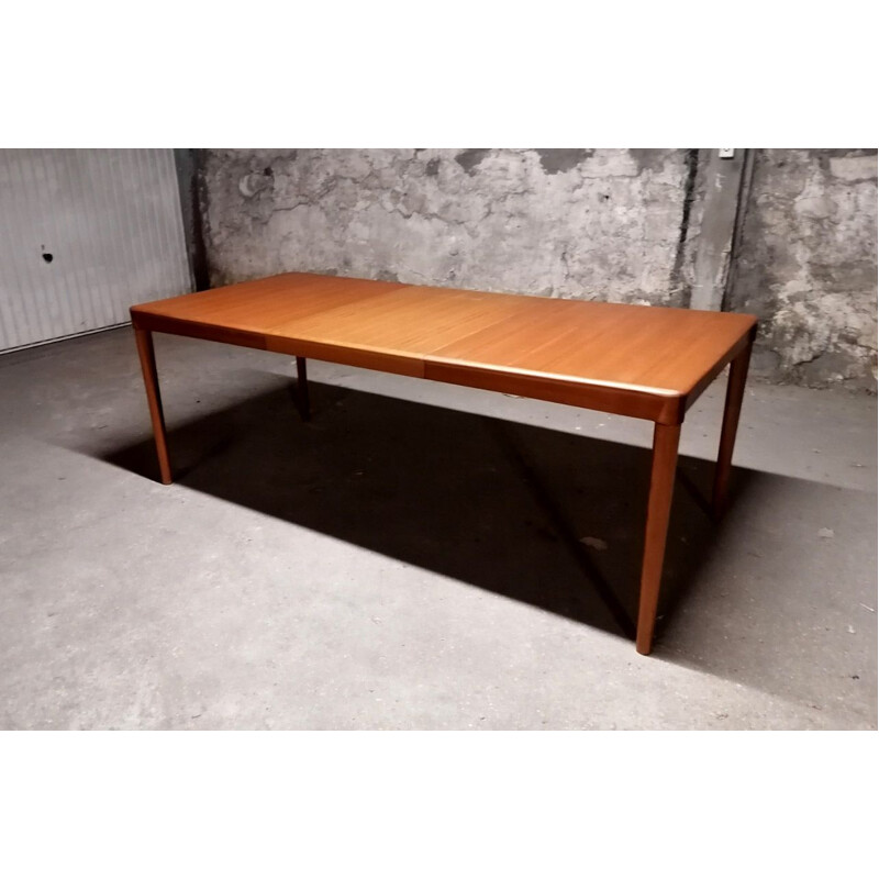 Table scandinave vintage en teck par N.Moller, 1960