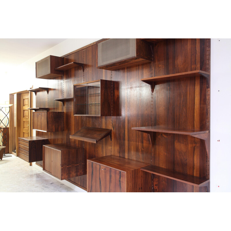 Wall unit in Rio rosewood, Poul CADOVIUS - 1970s