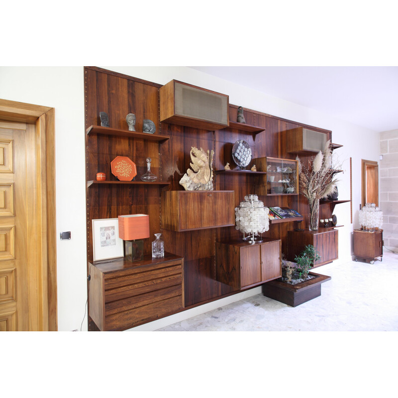 Wall unit in Rio rosewood, Poul CADOVIUS - 1970s