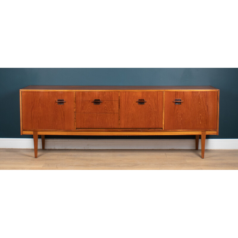 Vintage korinthische Teakholz Enfilade von Nathan, 1960