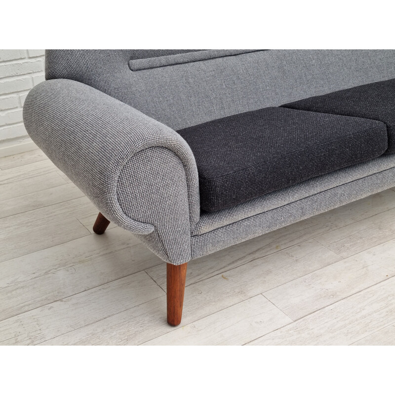 Danish vintage rosewood and wool sofa model 14 by Kurt Østervig, 1960s