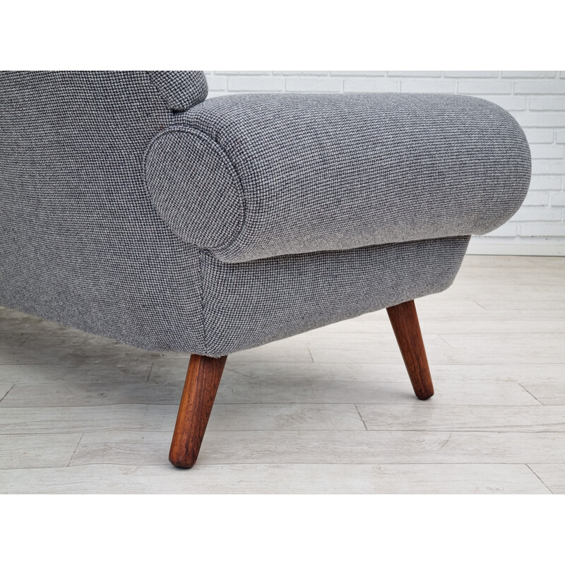 Danish vintage rosewood and wool sofa model 14 by Kurt Østervig, 1960s