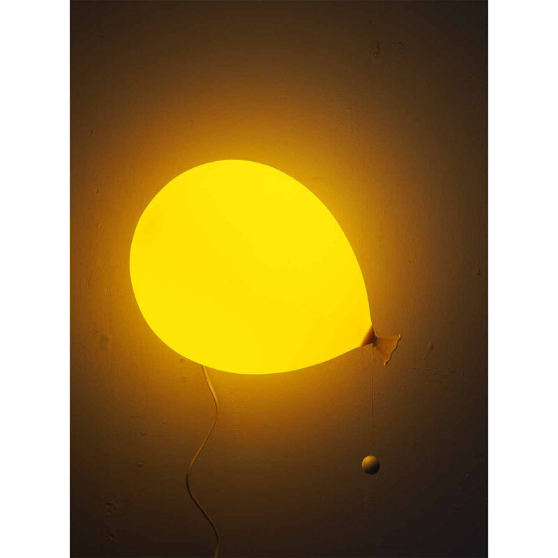 Vintage ballon wandlamp van Yves Christin voor Bilumen, 1984