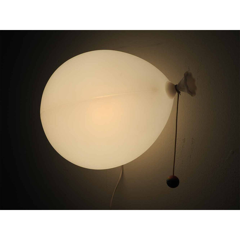 Vintage ballon wandlamp van Yves Christin voor Bilumen, 1984