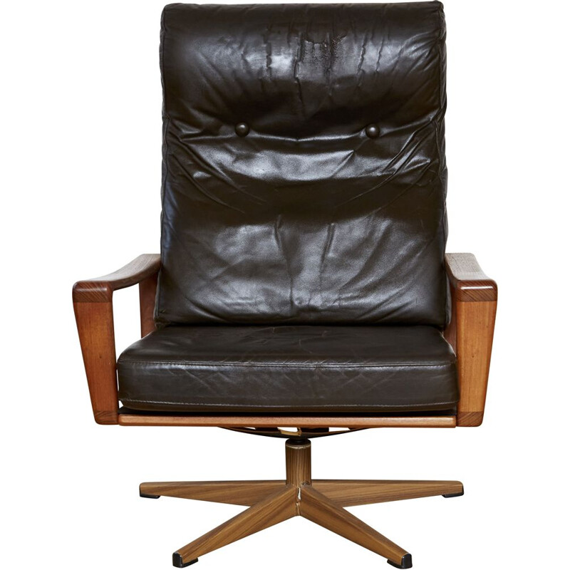 Fauteuil pivotant vintage par Arne Wahl Iversen pour Komfort