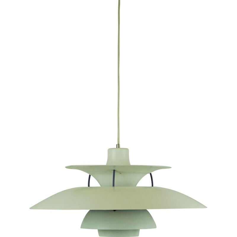 Ph5 Scandinavian white vintage pendant lamp by Poul Henningsen for Louis Poulsen