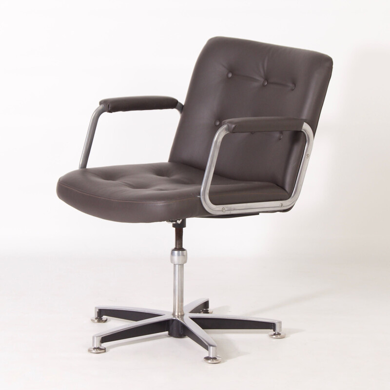 Vintage leather office armchair by Ap Originals, 1970s