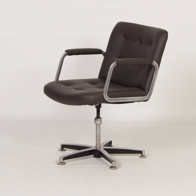 Vintage leather office armchair by Ap Originals, 1970s