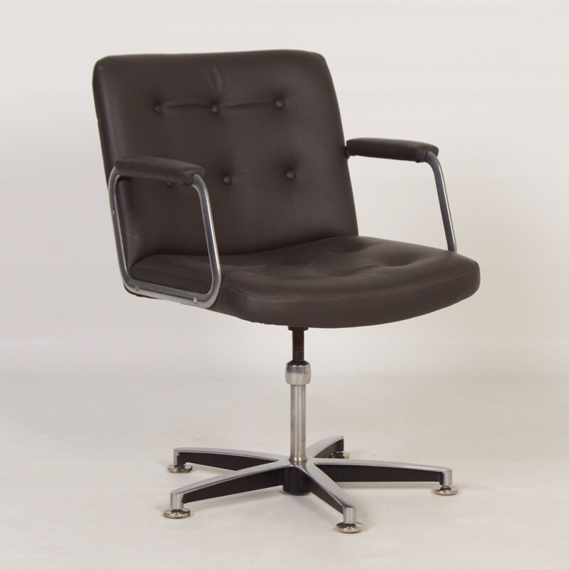 Vintage leather office armchair by Ap Originals, 1970s