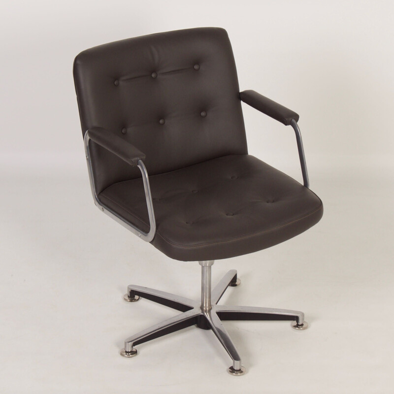 Vintage leather office armchair by Ap Originals, 1970s