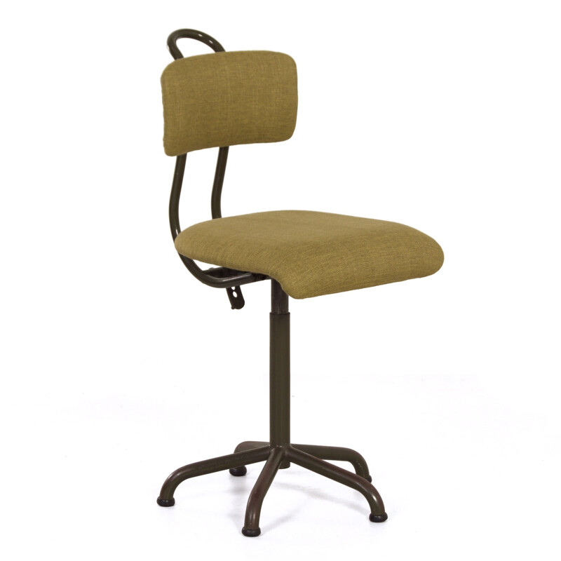 Fauteuil de bureau vert vintage par Toon De Wit pour De Wit, 1950