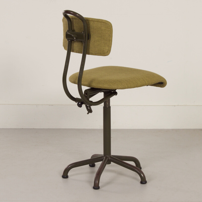 Vintage green office armchair by Toon De Wit for De Wit, 1950s