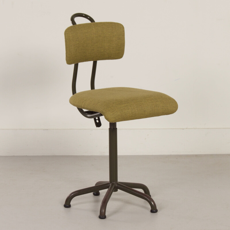 Fauteuil de bureau vert vintage par Toon De Wit pour De Wit, 1950