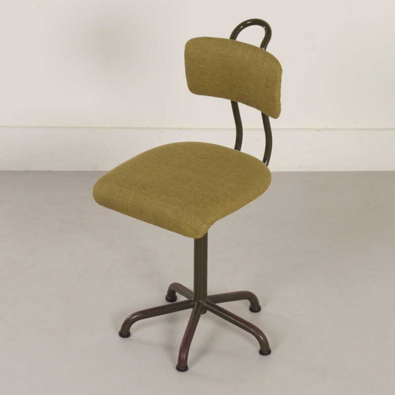 Fauteuil de bureau vert vintage par Toon De Wit pour De Wit, 1950