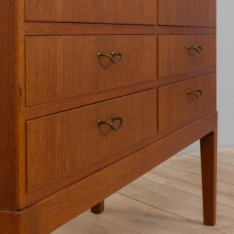 Vintage teak linen cupboard by Thorald Madsen, Denmark 1950