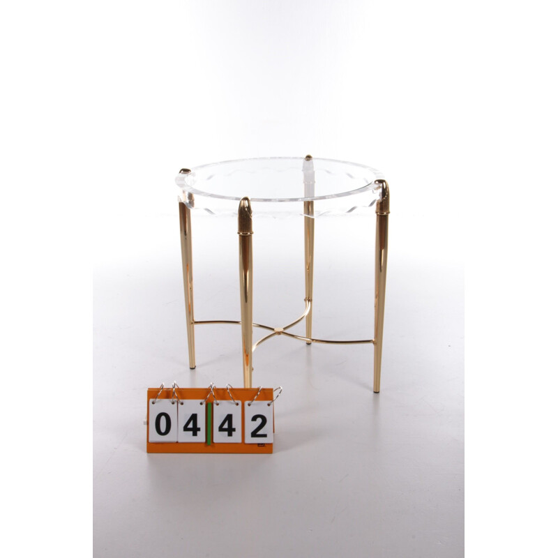 Table d'appoint ronde vintage, Italie 1970