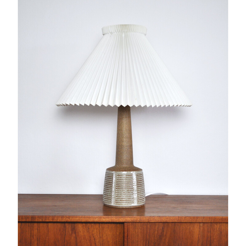 Scandinavische vintage keramische tafellamp van Per Linnemann-Schmidt voor Palshus, 1960