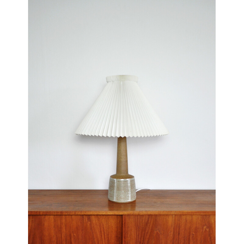 Scandinavian vintage ceramic table lamp by Per Linnemann-Schmidt for Palshus, 1960