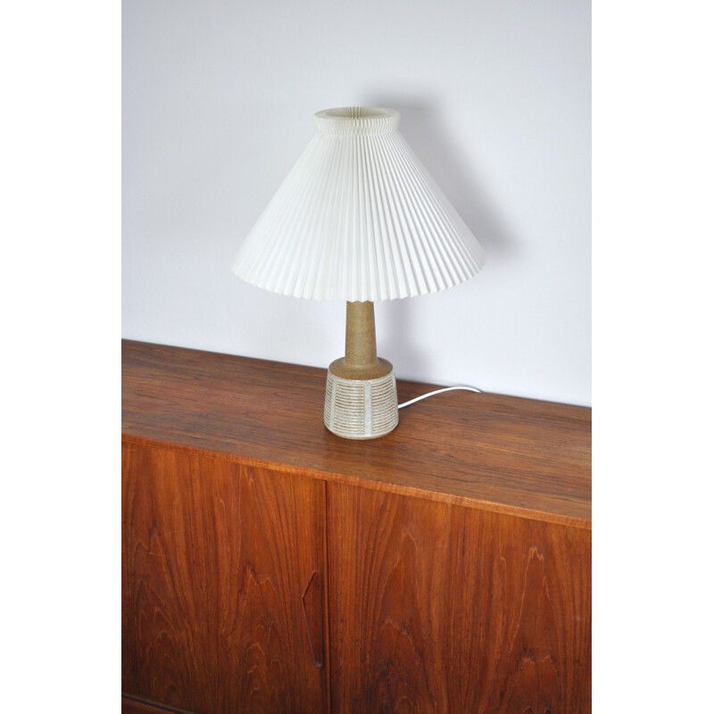 Lampe de table scandinave vintage en céramique par Per Linnemann-Schmidt pour Palshus, 1960