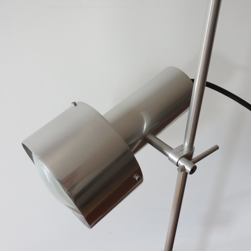 Lámpara de escritorio vintage de aluminio de Peter Nelson, 1960