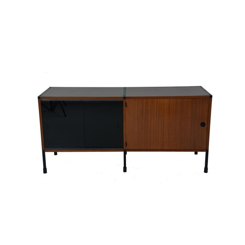 Teak sideboard with sliding doors, A.R.P - 1950s