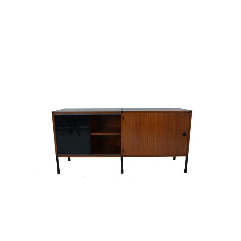 Teak sideboard with sliding doors, A.R.P - 1950s