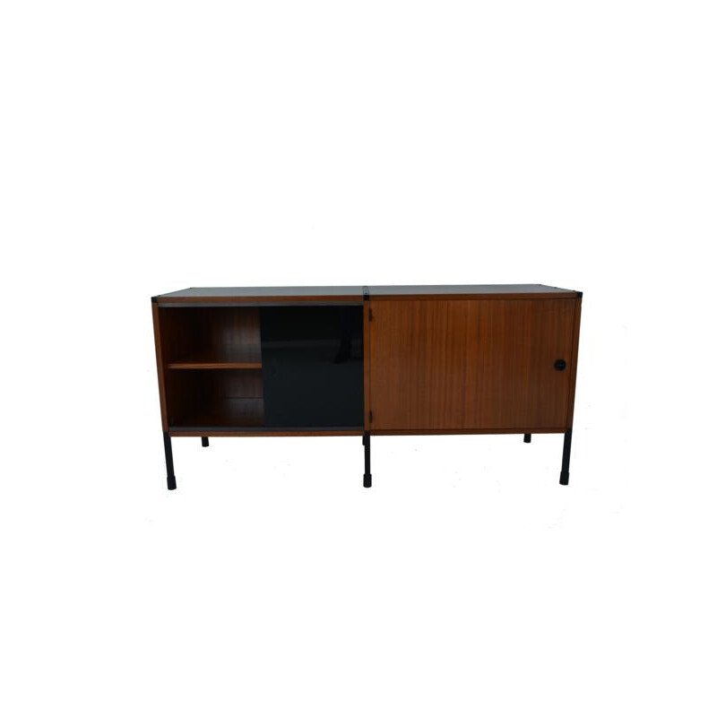Teak sideboard with sliding doors, A.R.P - 1950s