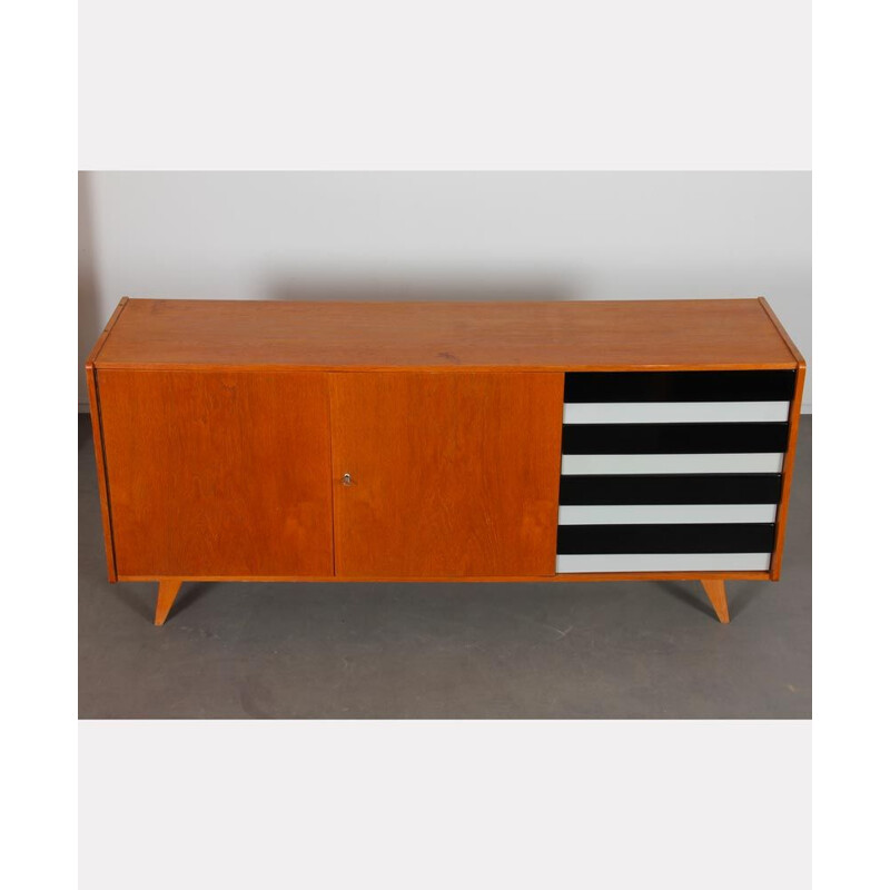 Vintage oakwood sideboard model U-460 by Jiri Jiroutek, 1960