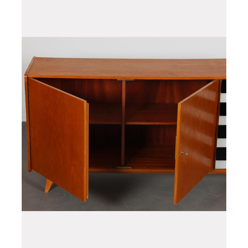 Vintage oakwood sideboard model U-460 by Jiri Jiroutek, 1960