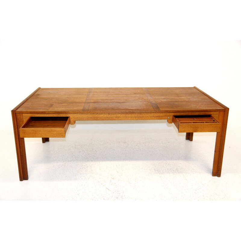 Vintage notenhouten bureau van Karl Erik Ekselius voor Joc, Zweden 1960