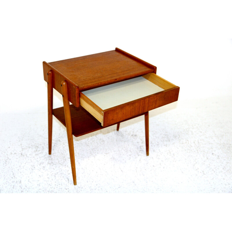 Vintage teak night stand by Carlström, Sweden 1960